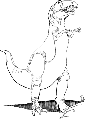 Tyrannosaurus T. Rex Coloring Page